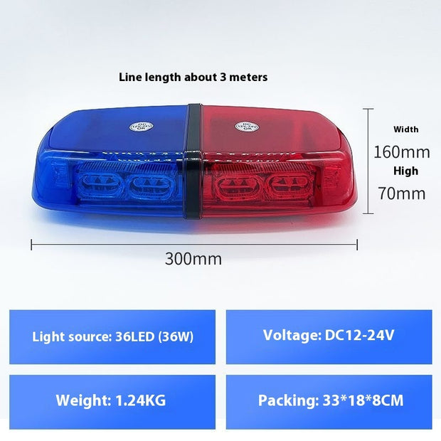 Recovery Vehicle Strobe Light Ceiling Light Red And Blue And Yellow Strobe Warning