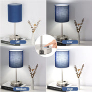 USB Mobile Phone Rechargeable Light Body Touch Switch Table Lamp New Cloth Cover Home Office