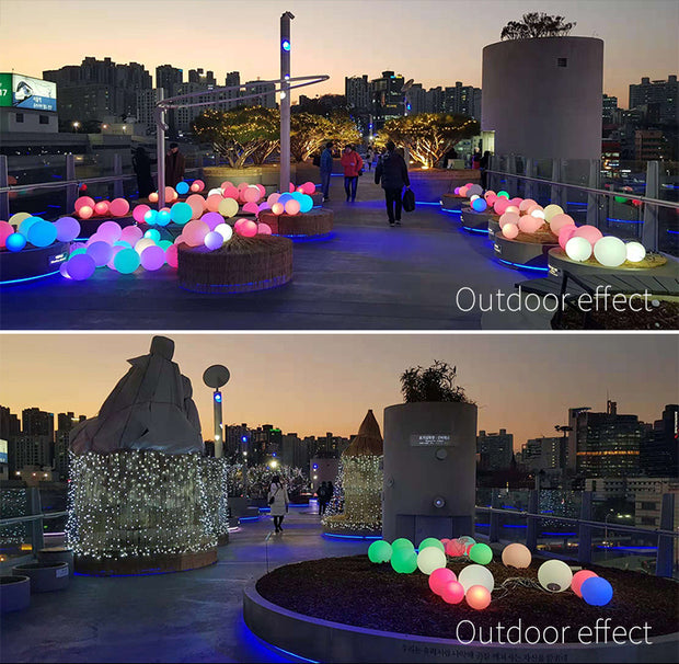 Lawn Lamp Floor Light Bulb Remote Control LED Luminous Ball Lamp Landscape Floor Lamp 16 Colors Outdoor Landscape Lamp