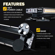 Car Double Row Section Strobe Light Engineering Vehicle Led Road Lights