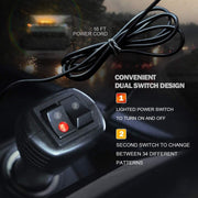 Car Double Row Section Strobe Light Engineering Vehicle Led Road Lights