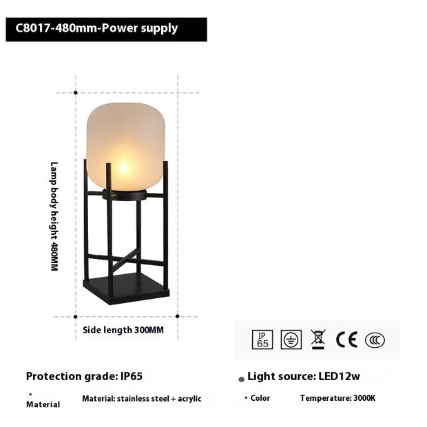 Simple Solar Outdoor Courtyard Atmosphere Landscape Lamp