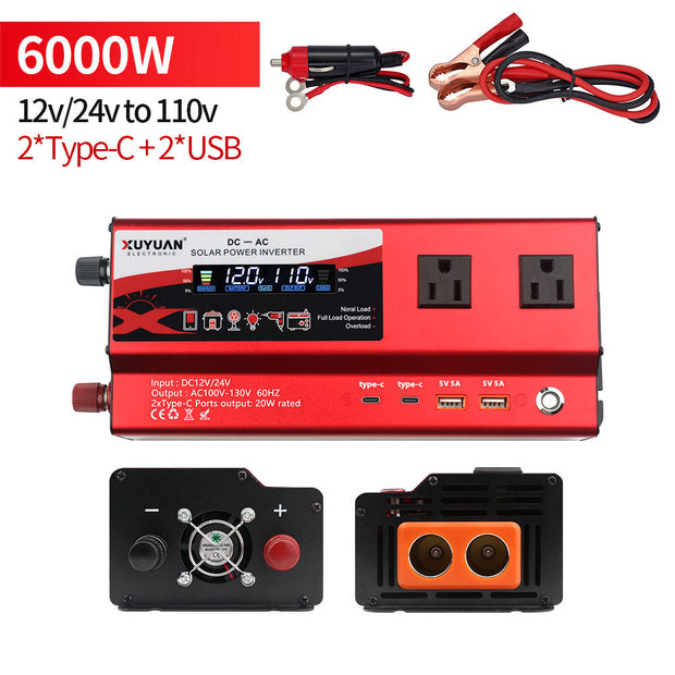 Inverter Dual Voltage 1 Vehicle-mounted Converter With Light